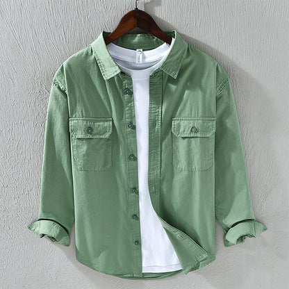 Men's Linen Casual Long-Sleeve Shirt