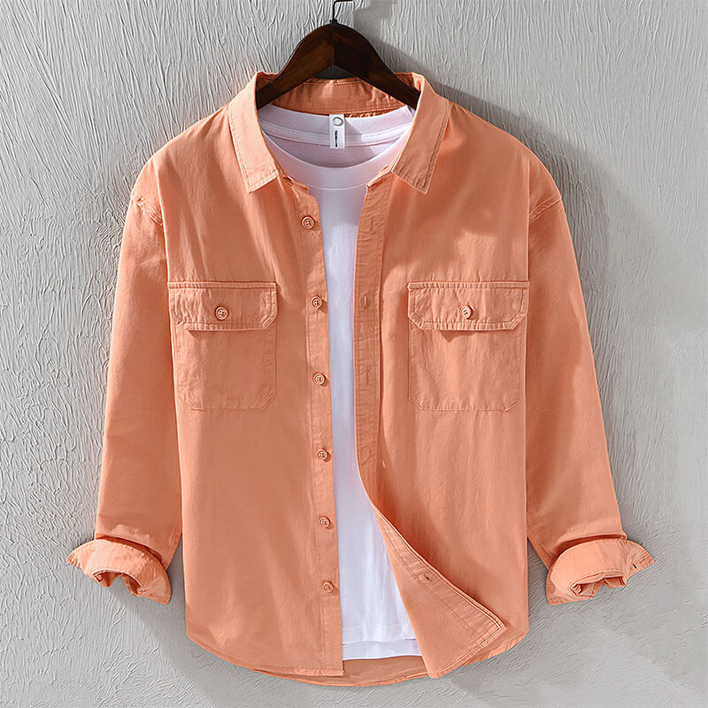 Men's Linen Casual Long-Sleeve Shirt