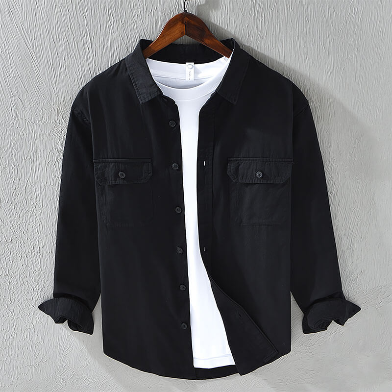 Men's Linen Casual Long-Sleeve Shirt