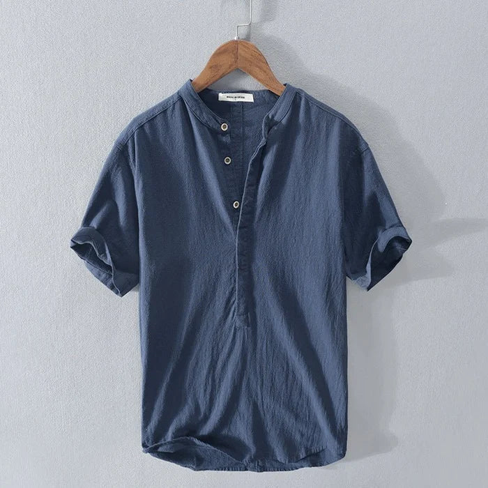 Men's Linen Short Sleeve Summer Shirt