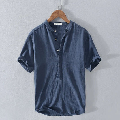 Men's Linen Short Sleeve Summer Shirt