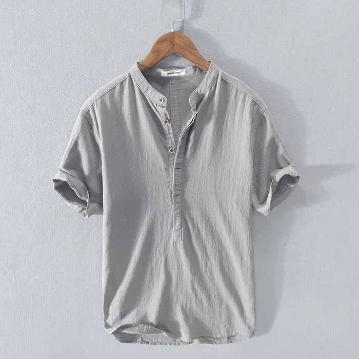 Men's Linen Short Sleeve Summer Shirt