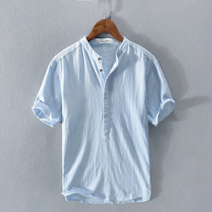 Men's Linen Short Sleeve Summer Shirt
