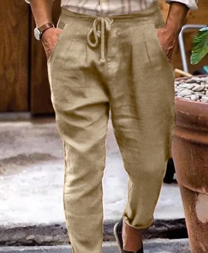 Comfortable Linen Loose Fit Summer Trousers