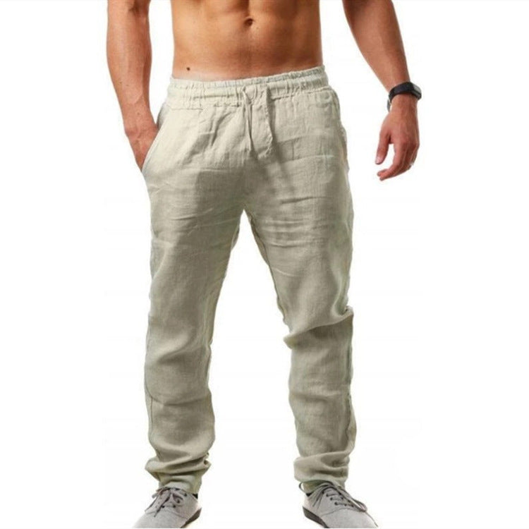 Linen Pants Summer Comfortable Elastic