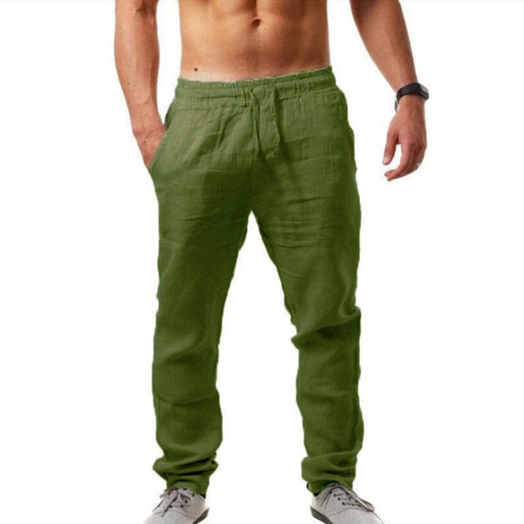 Linen Pants Summer Comfortable Elastic