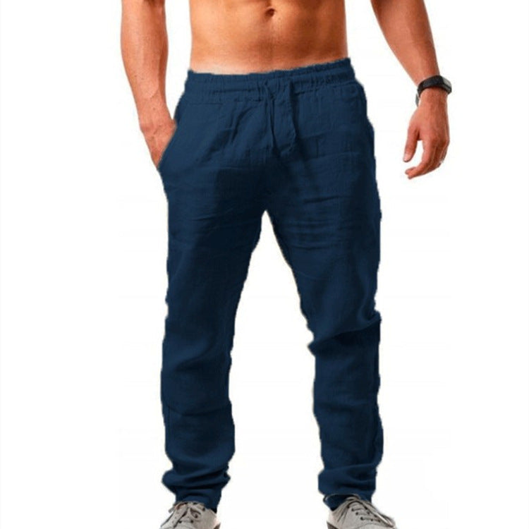 Linen Pants Summer Comfortable Elastic