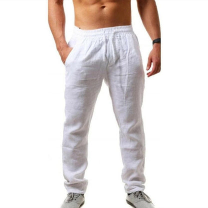 Linen Pants Summer Comfortable Elastic