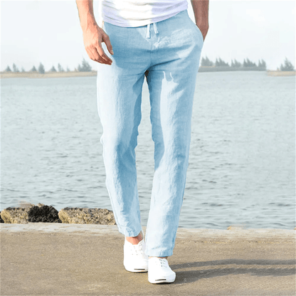 Linen Pants Summer Men Straight Leg