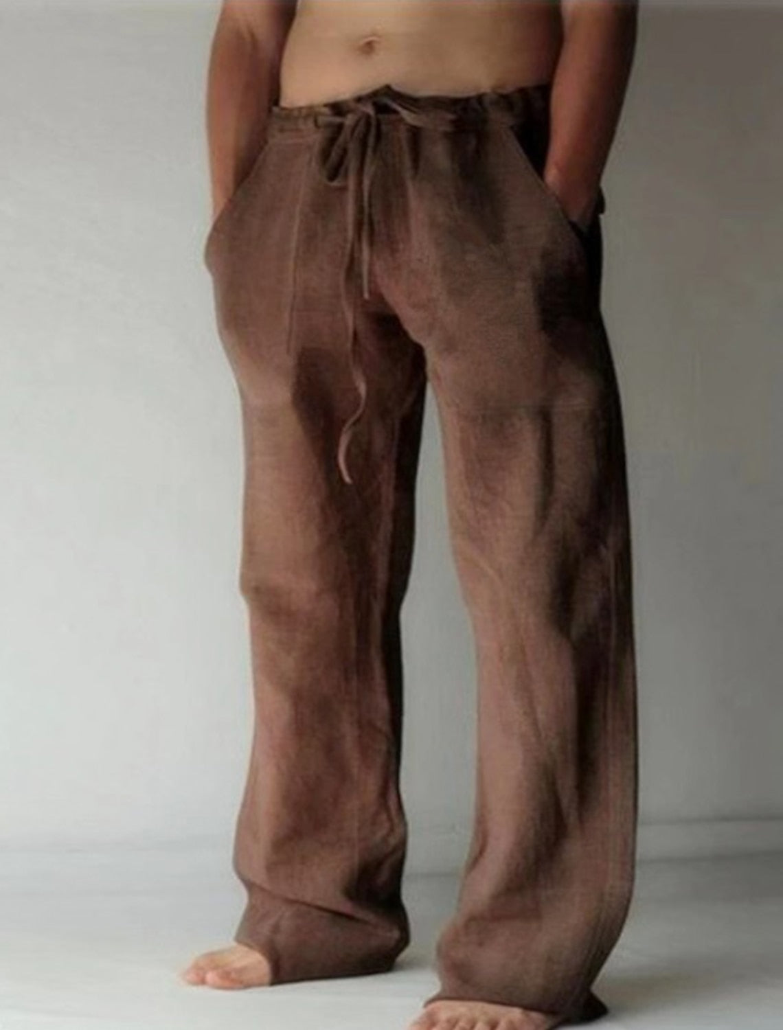 Light Linen Trousers for Men, Summer, Comfortable
