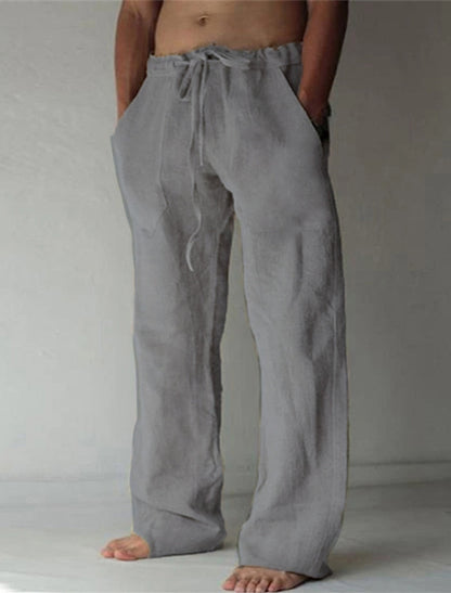 Light Linen Trousers for Men, Summer, Comfortable