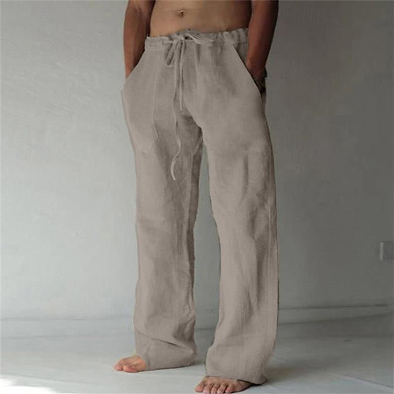 Light Linen Trousers for Men, Summer, Comfortable
