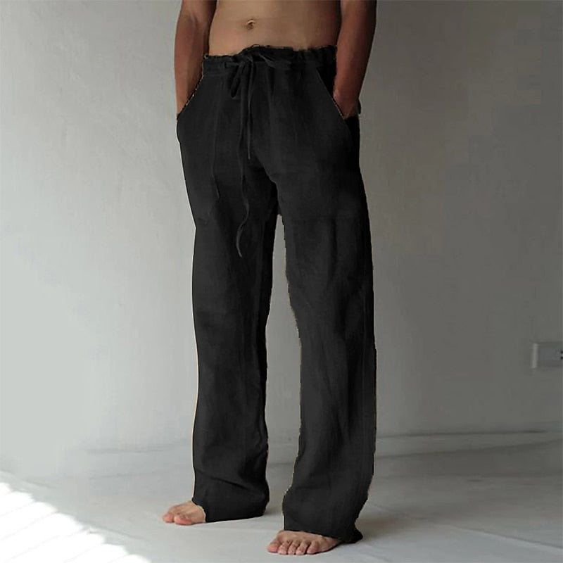 Light Linen Trousers for Men, Summer, Comfortable