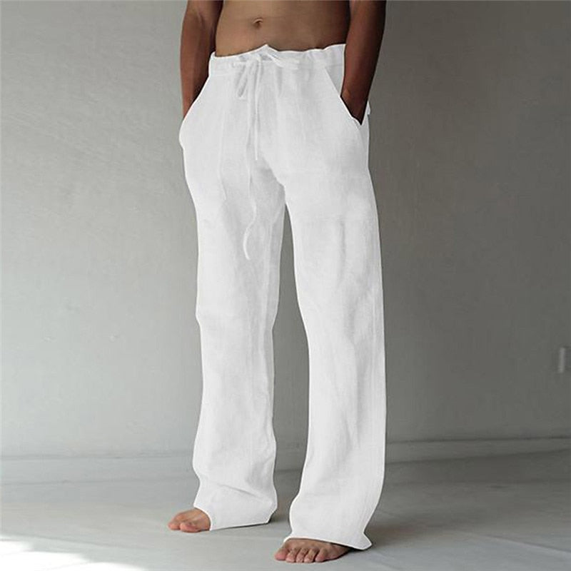 Light Linen Trousers for Men, Summer, Comfortable