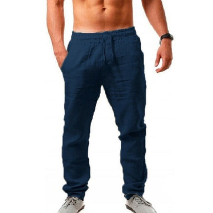 Men's Linen Pants Comfortable Straight Leg Summer