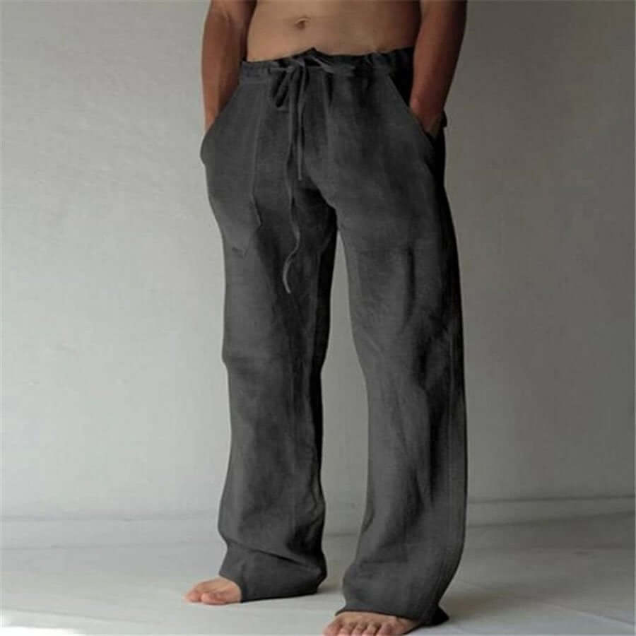 Leinenhose Herren Bequem Sommer - IdealeKleiden