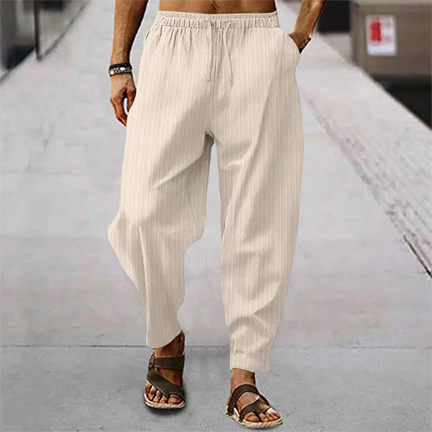 Men's Linen Trousers Comfortable Summer
