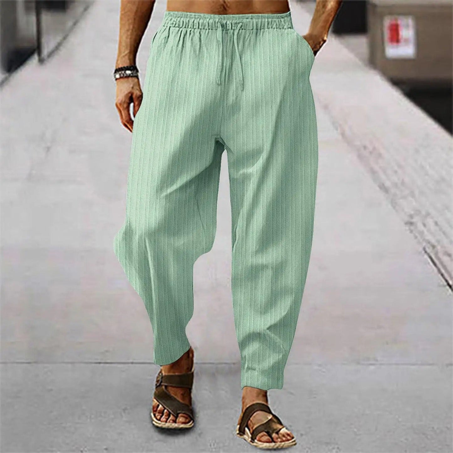 Men's Linen Trousers Comfortable Summer