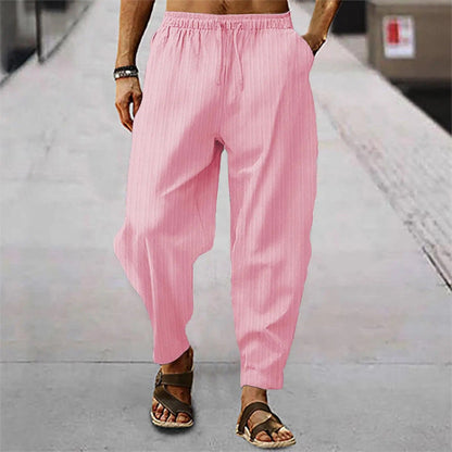 Men's Linen Trousers Comfortable Summer