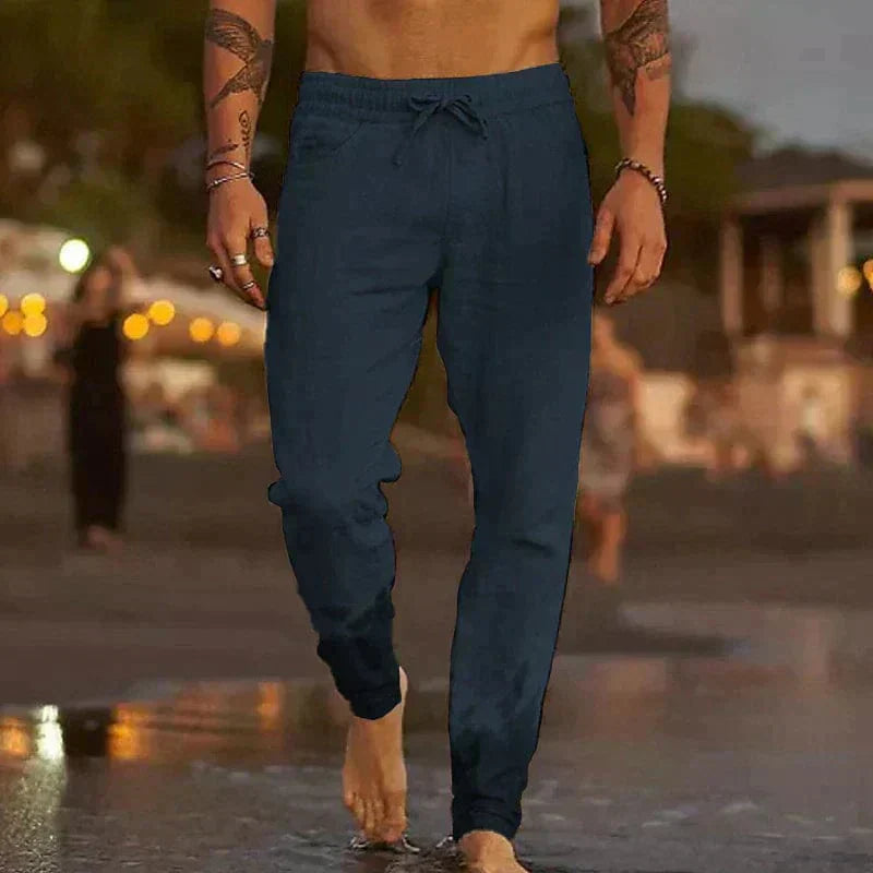 Men's Comfortable Linen Elastic Trousers