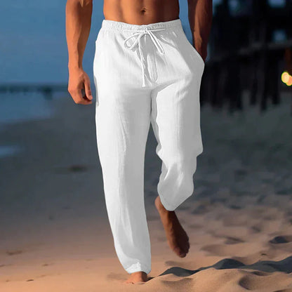 Comfortable Men's Linen Trousers Summer Casual