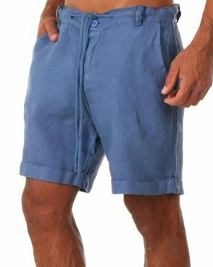 Men's Comfortable Linen Drawstring Shorts