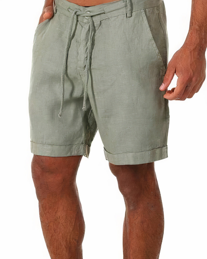 Men's Comfortable Linen Drawstring Shorts
