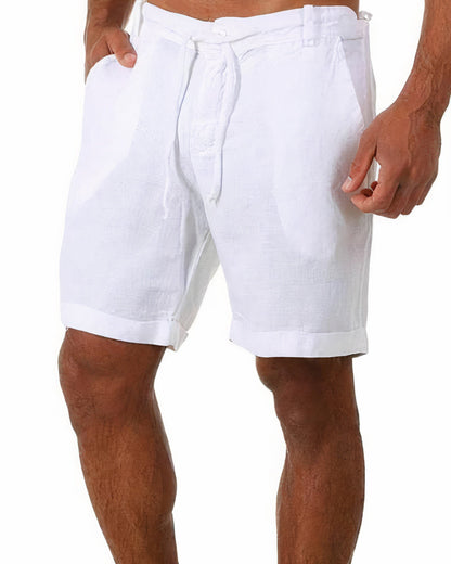 Men's Comfortable Linen Drawstring Shorts