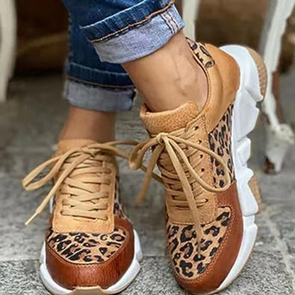 Women's Sneakers Leopard Design Laces