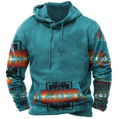 Comfortable Aztec Hoodie Relaxed Fit
