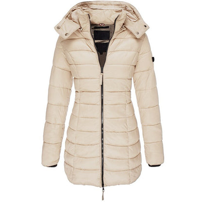 Women's Warm Padded Winter Jacket with Hood