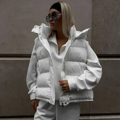 Women's Winter Vest Lined Warm with Hood