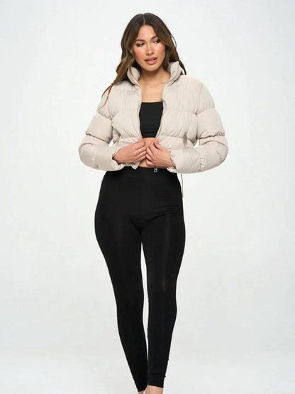 Women's Lightweight Slim Fit Jacket with Collar and Zipper