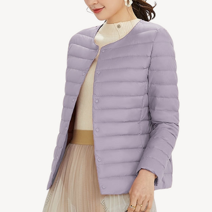 Women's Winter Jacket Slim Fit Button Closure