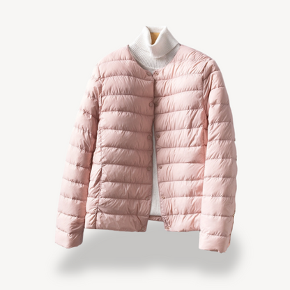 Women's Winter Jacket Slim Fit Button Closure