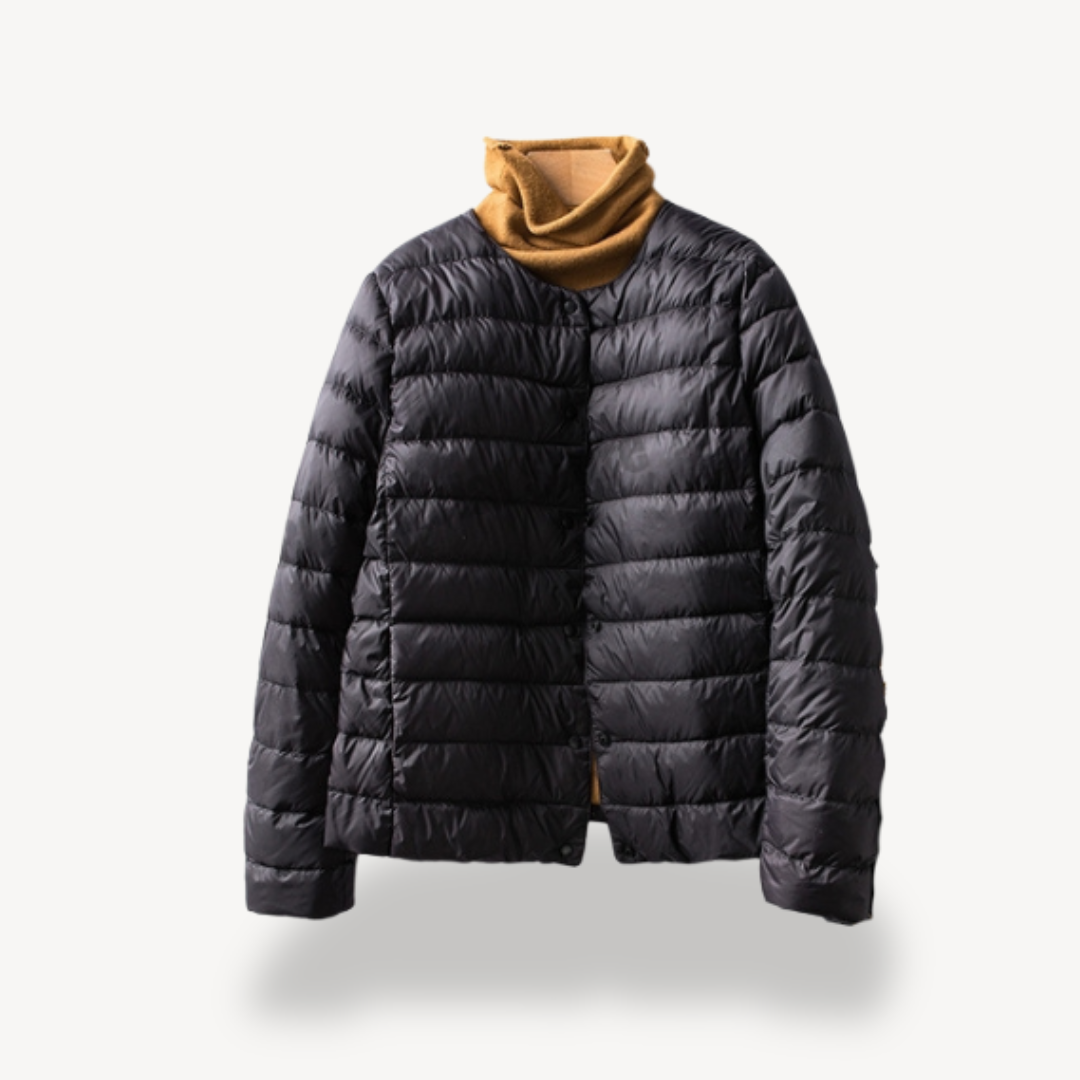 Women's Winter Jacket Slim Fit Button Closure
