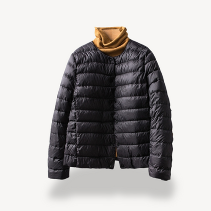 Women's Winter Jacket Slim Fit Button Closure