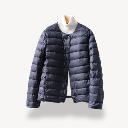 Women's Winter Jacket Slim Fit Button Closure