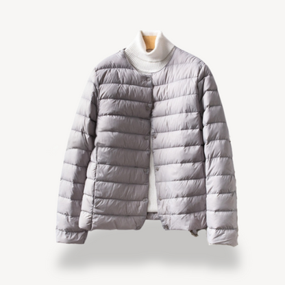 Women's Winter Jacket Slim Fit Button Closure