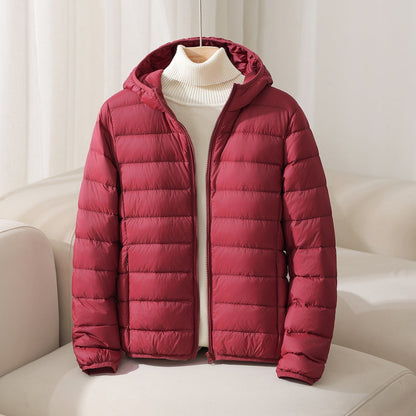 Hooded Jacket Quilted Down Warm Insulated