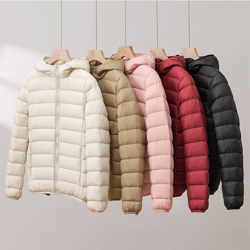 Hooded Jacket Quilted Down Warm Insulated
