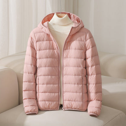 Hooded Jacket Quilted Down Warm Insulated