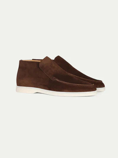 Men's Suede Loafers Brown Laceless