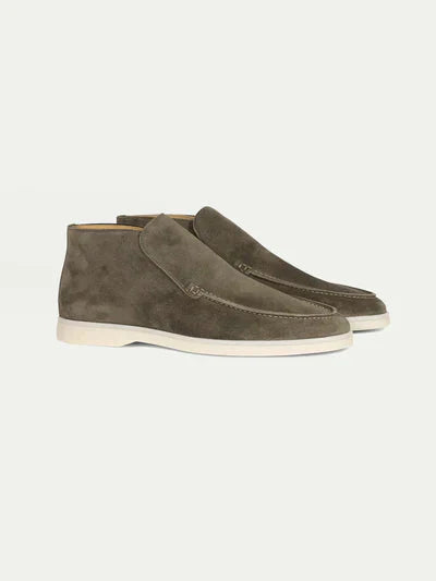Men's Suede Loafers Brown Laceless