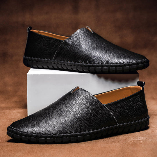 Comfortable Leather Loafers Men's Slip-On Shoes