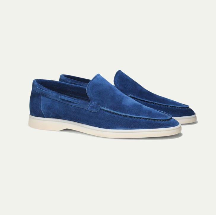 Men's Leather Loafer Shoes Suede Slippers