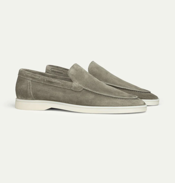 Men's Leather Loafer Shoes Suede Slippers