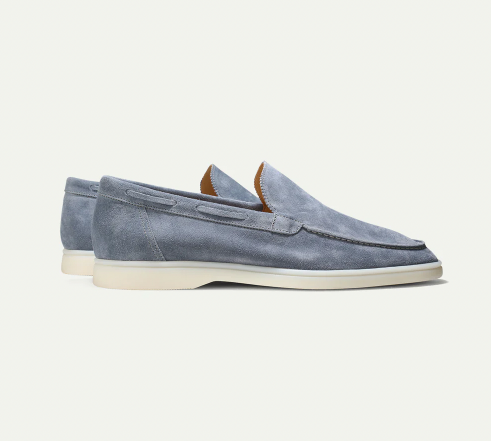 Men's Leather Loafer Shoes Suede Slippers