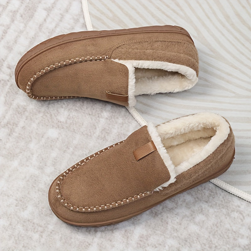 Men's Slippers Sheep Wool Warm Winter