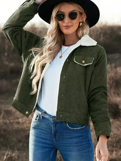 Damen Winterjacke Fleece Isoliert Warm - IdealeKleiden